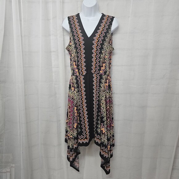 Dressbarn Dress Retro Asymmetrical Sleeveless Black Grunge 8 - Picture 14 of 14